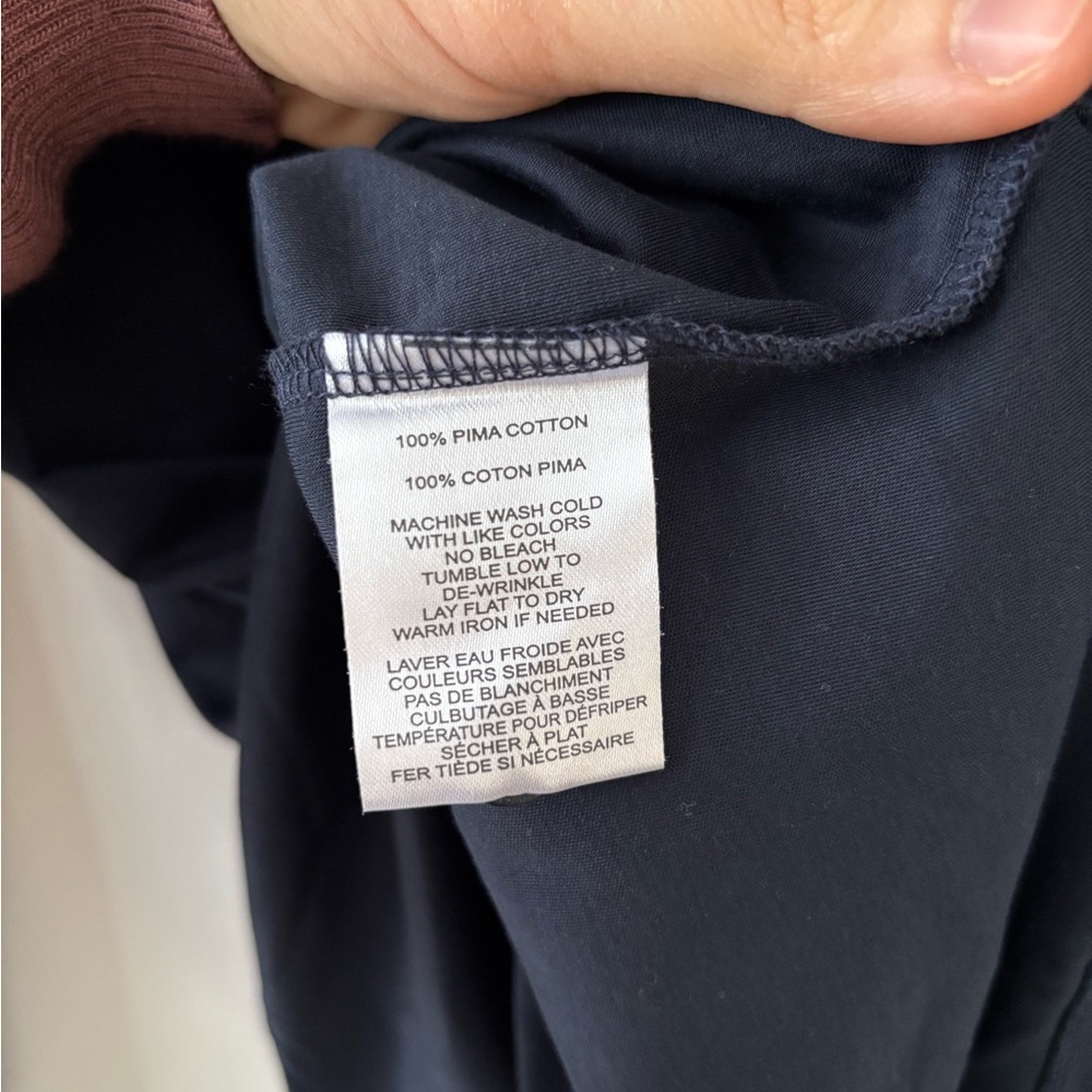 Robert Barakett Pima Cotton Henley Long Sleeve Men M Quiet Luxury Minimalist - Picture 6 of 11